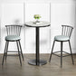 Modern Round Bar Dining Table Indoor White Top Bar Height Pub Table Metal Base in Black Clearhalo 'Bar Furniture' 'Bar Tables' 'bar_tables' 'furn' 'furn_bar_tables' 'Furniture' 'furniture_bar_tables' 'Kitchen & Dining Furniture' 'kitchen&dining_furn' 'kitchen' 1200x1200_d51c0ff8-3a04-4501-b658-6e5375b5619f