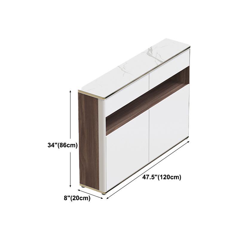 Wood Dining Room Sideboard Cabinet Glam Credenza with Storage and Drawer Clearhalo 'buffet_sideboard' 'Buffets & Sideboards' 'furn' 'furn_buffet_sideboard' 'Furniture' 'furniture_buffet_sideboard' 'Kitchen & Dining Furniture' 1200x1200_d51c3ab5-40f0-49d6-971e-c914b9c06830