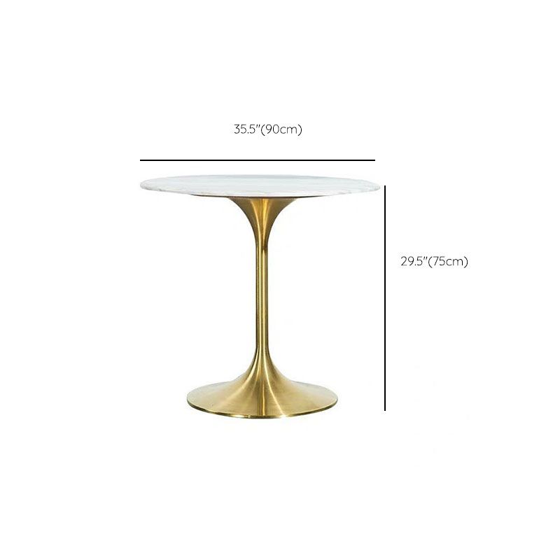 Contemporary Marble Dining Set 1/2/4/5 Pieces Round Dining Table Set with Padded Chairs Clearhalo 'Dining Room Sets' 'Dining Tables & Seating' 'dining_room_set' 'furn' 'furn_dining_room_set' 'Furniture' 'Kitchen & Dining Furniture' 1200x1200_d51e7e88-db54-49c2-85d5-bc3054e38fc6