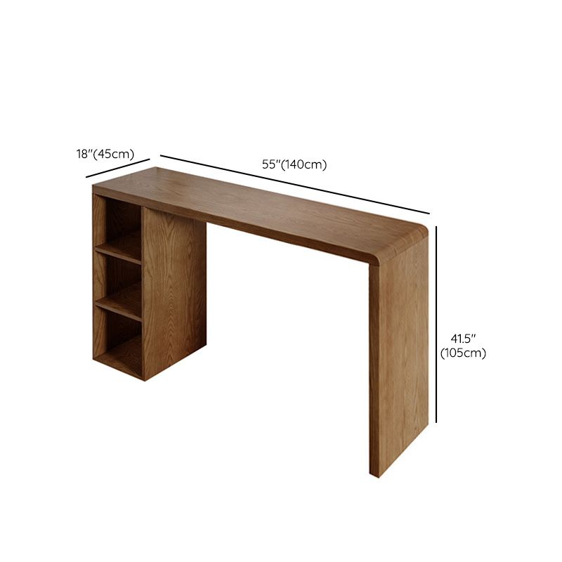 Modern Style Bar Table Pine Solid Wood Double pedestal Bar Dining Table with Storage Clearhalo 'Bar Furniture' 'Bar Tables' 'bar_tables' 'furn' 'furn_bar_tables' 'Furniture' 'Kitchen & Dining Furniture' 1200x1200_d520be6a-db84-404f-a55a-73fae5baaee1