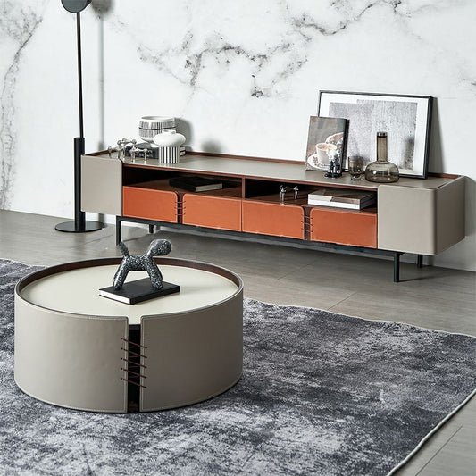 Open Storage TV Media Console Contemporary Media Console with 2/3 Drawers Clearhalo 'furn' 'furn_tv_stands_entertainment_centers' 'Furniture' 'Living Room Furniture' 'TV Stands & Entertainment Centers' 'TV Stands & Media Storage Furniture' 'tv_stands_entertainment_centers' 1200x1200_d5212f15-39ec-4f4b-82b5-52cb98ac1f88