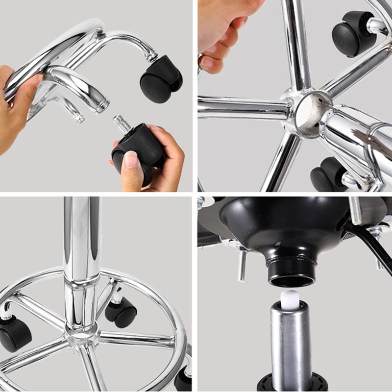 Contemporary Steel Adjustable Height Barstool Indoor Bar Stool with Low Back Clearhalo 'Bar Furniture' 'Bar Stools' 'bar_stools' 'furn' 'furn_bar_stools' 'furniture_bar_stools' 'Kitchen & Dining Furniture' 'kitchen&dining_furn' 'kitchen' 'kitchen_furn' Furniture' 1200x1200_d521c796-4c52-43a5-9e38-da2933639e1b