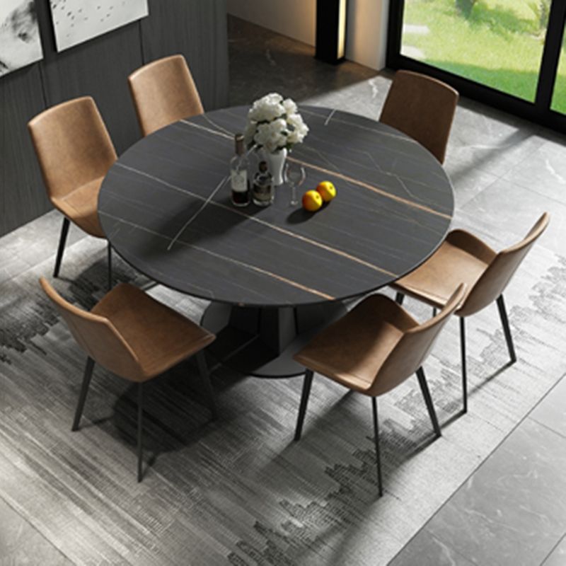 Modern Leather Side Chair Matte Finish Solid Back Dining Chair (Set of 2) Clearhalo ' kitchen&dining_furn' 'Dining Chairs' 'Dining Tables & Seating' 'dining_chair' 'furn' 'furn_dining_chair' 'Furniture' 'furniture_dining_chair' 'Kitchen & Dining Furniture' 'kitchen' 1200x1200_d52496f5-7805-4777-9747-4a4a1e2c8494