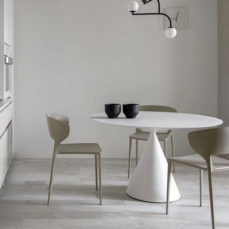 Contemporary Style Dining Round Table Sintered Stone Table with Metal Legs for Home Clearhalo 'Dining Tables & Seating' 'Dining Tables' 'dining_table' 'furn' 'furn_dining_table' 'Furniture' 'Kitchen & Dining Furniture' 1200x1200_d525f530-fab3-4241-b7f5-0a590fa68eb6