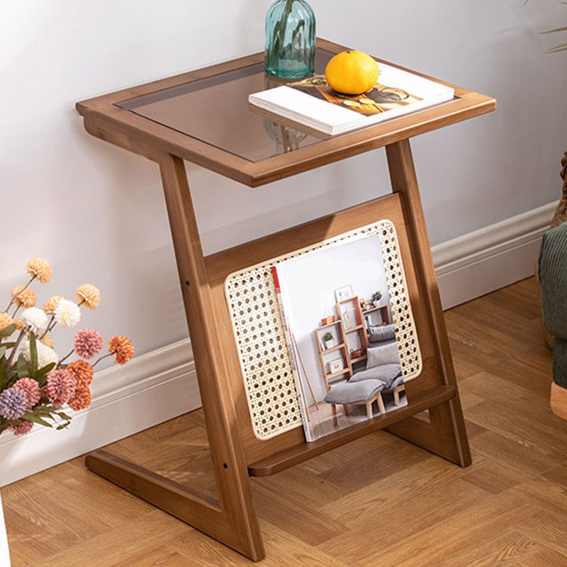 Nightand en verre moderne 23 pouces H les jambes non-storage incluent la table de nuit