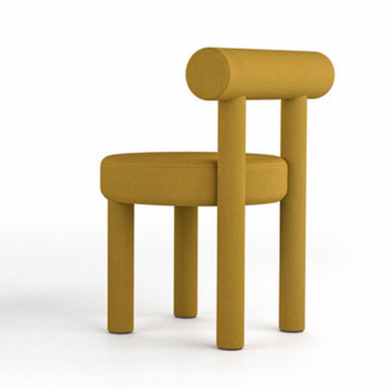 Sedia laterale imbottita sedia da pranzo sul retro per sala da pranzo