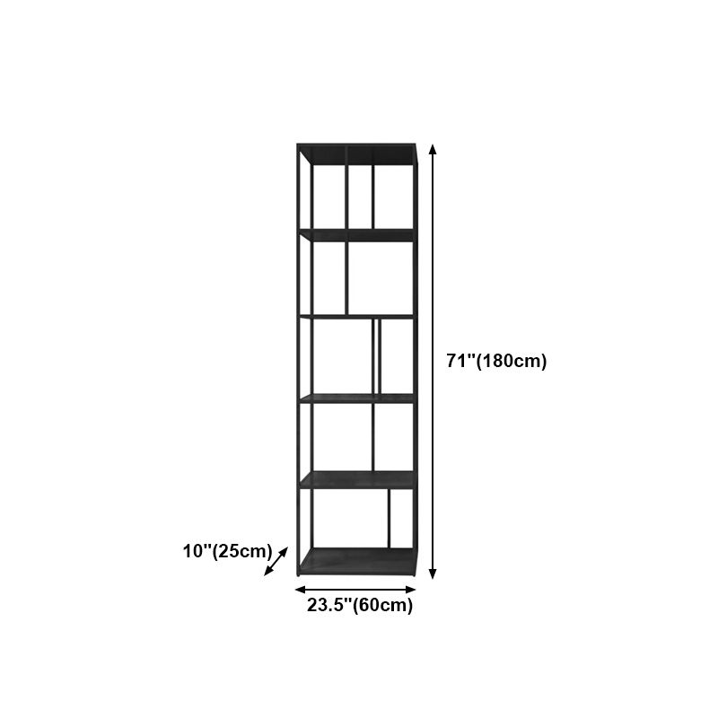 4-Shelf Black Etagere Bookshelf Contemporary Open Iron Frame and Shelf Clearhalo 'Bookcases' 'furn' 'furn_bookcases' 'Furniture' 'furniture_bookcases' 'kitchen' 'kitchen_bookcases' 'Living Room Furniture' 'Office Furniture' 1200x1200_d529ab43-4bff-41d8-a179-e0b3244adc71