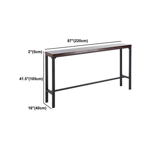 Juego de mesa de pub de barra rectangular industrial 1/5 pcs mesa de barra superior de madera maciza con taburetes de hierro