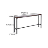 Industrial Rectangular Bar Pub Table Set 1/5 Pcs Solid Wood Top Bar Table with Iron Stools