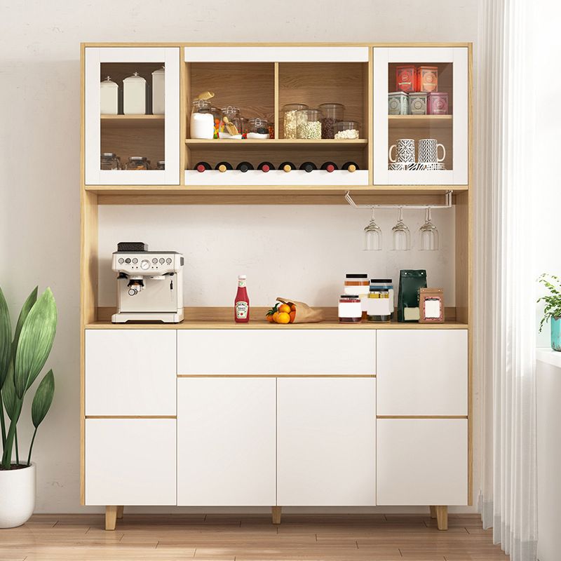 Contemporary Dining Hutch Wood Storage Cabinet for Dining Room