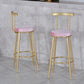 Contemporary  Armless Backrest Counter Stool Iron Kitchen Bar Stool for Home