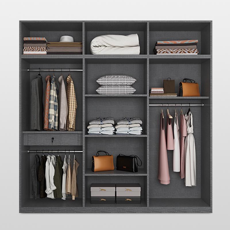 Moderne Kleiderschrank weiße Farbe Holzgarderobe Kleiderschrank mit Schublade