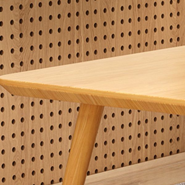 Natural Solid Wood Dining Table Rectangle Dining Table for Dining Room