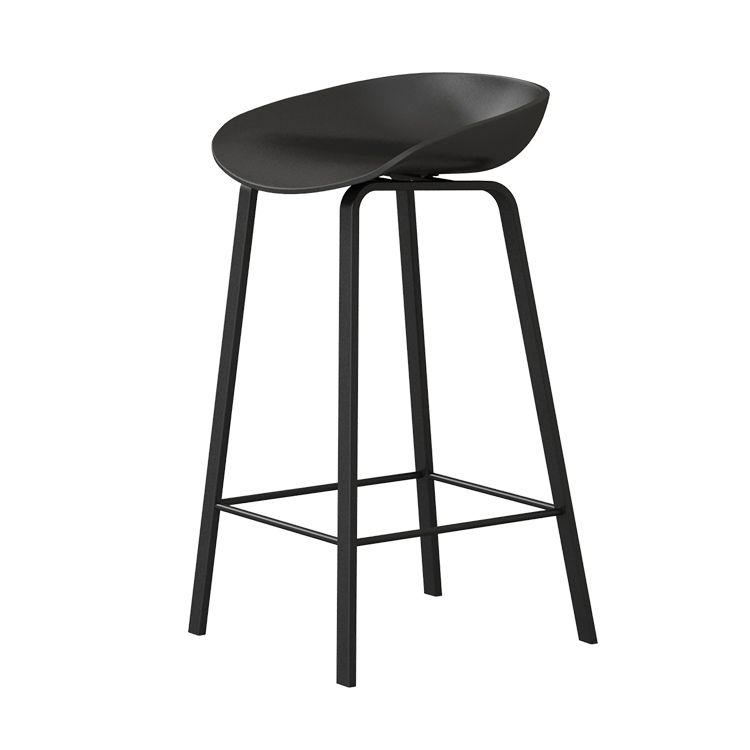 Modern Armless Backrest Counter Stool Iron Cafe Bar Stool with Acrylic Seat Clearhalo 'Bar Furniture' 'Bar Stools' 'bar_stools' 'furn' 'furn_bar_stools' 'Furniture' 'furniture_bar_stools' 'Kitchen & Dining Furniture' 1200x1200_d52f1d3b-8ad4-4fe5-a957-ea9ad9e5bbdc