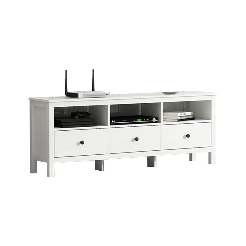 White Contemporary TV Stand Faux Wood TV Cabinet with Drawers Clearhalo 'furn' 'furn_tv_stands_entertainment_centers' 'Furniture' 'Living Room Furniture' 'TV Stands & Entertainment Centers' 'TV Stands & Media Storage Furniture' 'tv_stands_entertainment_centers' 1200x1200_d52fff11-065c-4ffb-be5f-557ad3a849de