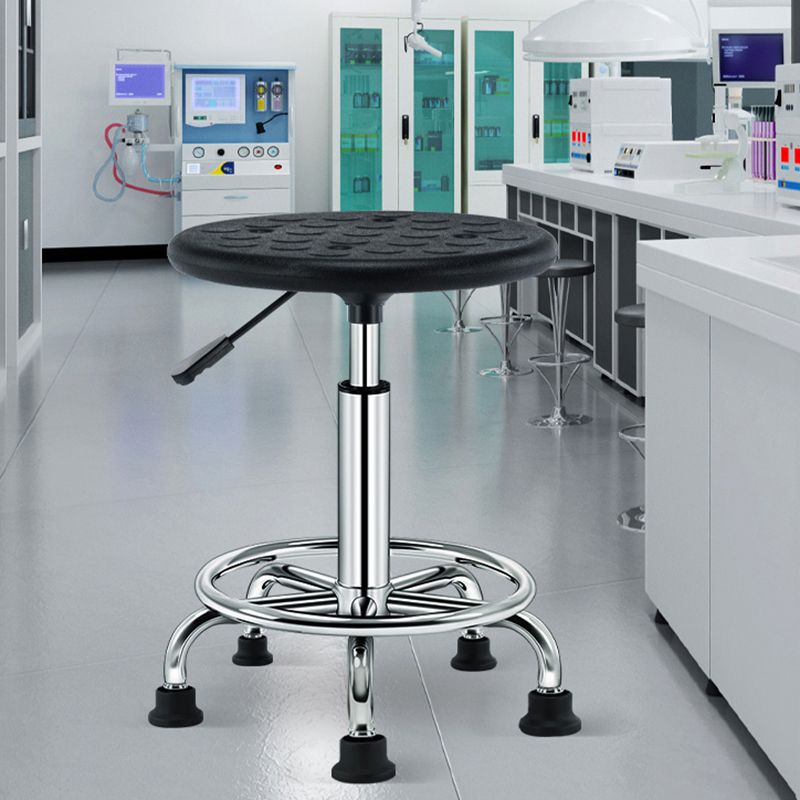 Modern Rotatable Adjustable Counter Stool Steel Lab Bar Stool with Leather Cushion Clearhalo 'Bar Furniture' 'Bar Stools' 'bar_stools' 'furn' 'furn_bar_stools' 'furniture_bar_stools' 'Kitchen & Dining Furniture' 'kitchen&dining_furn' 'kitchen' 'kitchen_furn' Furniture' 1200x1200_d53007b2-309d-4376-a26c-aa0228e49899