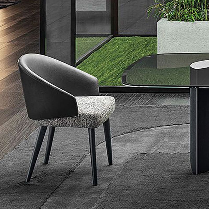 Gestoffeerde eetkamerstoelen eigentijdse keuken eetstoelen met houten benen