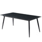 Industrial Kitchen Dinner Table Stone Rectangle 4 Legs Dining Table Clearhalo 'Dining Tables & Seating' 'Dining Tables' 'dining_table' 'furn' 'furn_dining_table' 'Furniture' 'Kitchen & Dining Furniture' 1200x1200_d530cc29-0241-4aee-a045-3125eb392df6