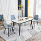 Macaron color Scandinavian Dining room Chair Leather Solid Back Side Chair Clearhalo ' kitchen&dining_furn' 'Dining Chairs' 'Dining Tables & Seating' 'dining_chair' 'Furniture' 'furniture_dining_chair' 'Kitchen & Dining Furniture' 'kitchen' 1200x1200_d5328419-b35a-48fb-9719-7e6521fa3b59