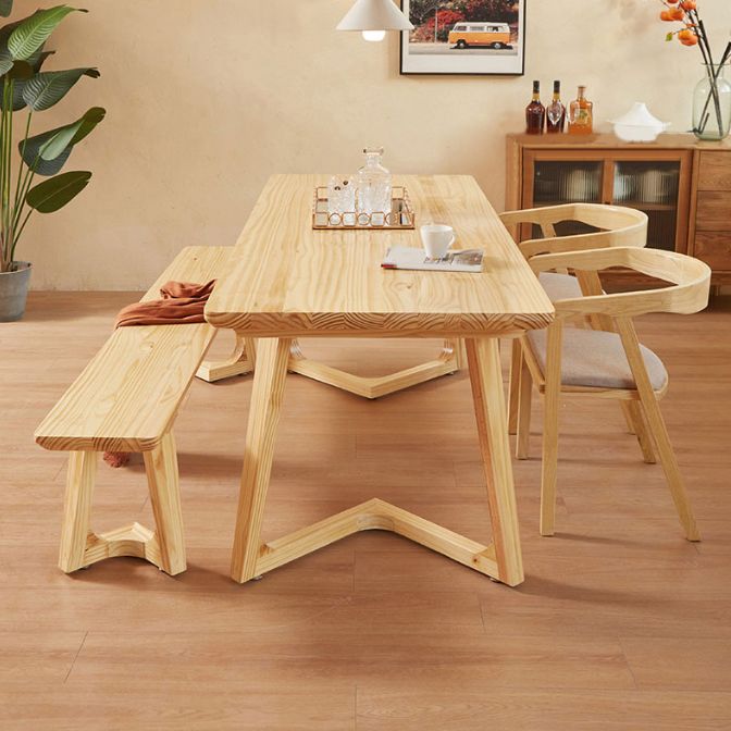 Moderne rechthoek houten eettafel 1/2/4/5 stukken eetgelegenheid voor eetkamer