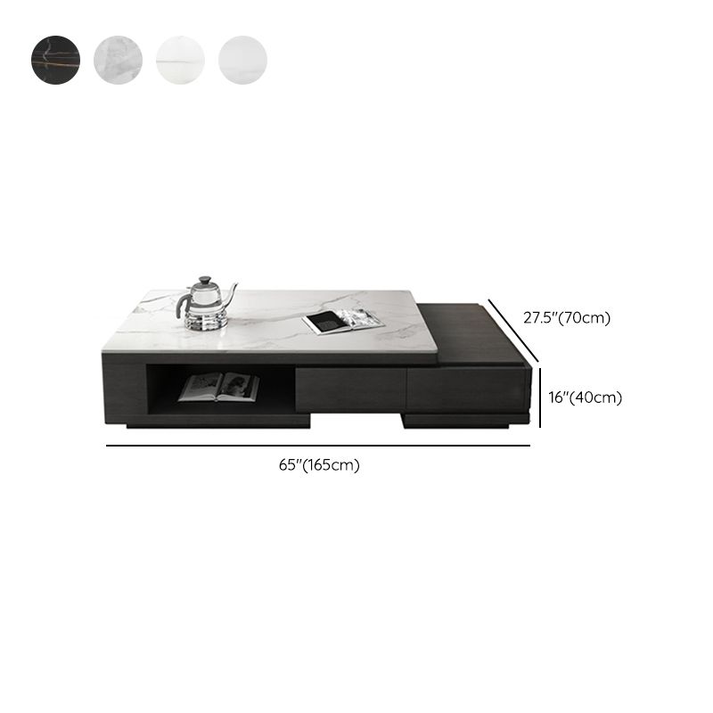 Single Coffee Table Slate Rectangular Coffee Table with Shelf Clearhalo 'Coffee & Accent Tables' 'Coffee Tables' 'coffee_tables' 'furn' 'furn_coffee_tables' 'Furniture' 'Living Room Furniture' 1200x1200_d53353e4-4f3d-4a5b-9e11-f7f2dd755ce6