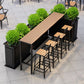 Wood Bar Dining Table Modern Rectangle Bar Table with Trestle Pedestal for Cafe Balcony Clearhalo 'Bar Furniture' 'Bar Tables' 'bar_tables' 'furn' 'furn_bar_tables' 'Furniture' 'Kitchen & Dining Furniture' 1200x1200_d533fadc-4516-4af9-8864-5fe5a5ac3cef