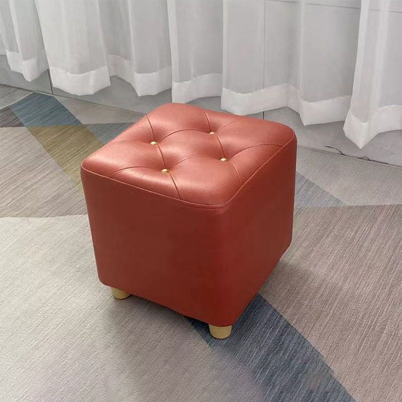 Modern Cotton Pouf Ottoman Plain Square Tufted Water Resistant Chair Pouf Clearhalo 'furn' 'furn_ottomans_poufs' 'Furniture' 'Living Room Furniture' 'Ottomans & Poufs' 'ottomans_poufs' 1200x1200_d5353a4e-0df9-449b-8fd2-64ee159e9d8c