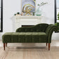 Chaise de brazos enrollados para sala de estar Chaise tapizado de terciopelo de estilo moderno