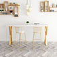 Juego de mesa de Bar rectangular Glam, juego de Pub de madera maciza de 1/3 piezas para comedor