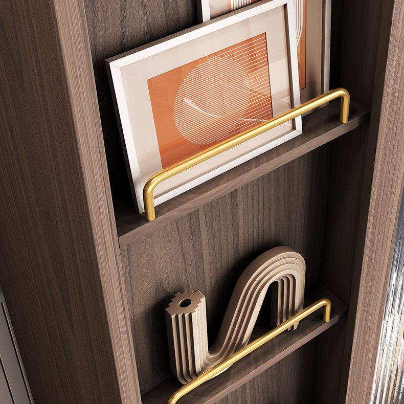 Glam Antique Finish Shelf BOEKKAST standaardboekplank met planken