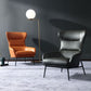 Mid-Century Modern Chair Faux Leather Flared Arms Wingback Chair Clearhalo 'Accent Chairs' 'accent_chairs' 'Chairs & Seating' 'furn' 'furn_accent_chairs' 'Furniture' 'Living Room Furniture' 1200x1200_d5386c9d-1087-42a0-a87f-2f724c89da49