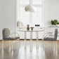 Acryl poten eetmeubelset 1/2/3/4 stuks ronde tafel met gestoffeerde stoelen