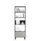 Gray Engineered Wood Bookcase Open Back with Shelves Bookshelf Vertical Clearhalo 'Bookcases' 'furn' 'furn_bookcases' 'Furniture' 'Office Furniture' 1200x1200_d539410f-40eb-4c1d-9314-65032caf3415