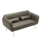 Mid-Century Modern Faux Leather Sofa 31.1" H Sloped Arm Loveseat Clearhalo 'Furniture' 'furniture_sofas' 'kitchen' 'kitchen_sofas' 'Living Room Furniture' 'Sofa' 'sofas' 1200x1200_d53b05fb-efa4-4d8f-99cb-c7cc40d4c6a4