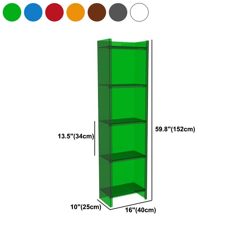 Closed Back Plastic Bookcase Scandinavian Style Bookshelf for Home Office Study Room Clearhalo 'Bookcases' 'furn' 'furn_bookcases' 'Furniture' 'furniture_bookcases' 'Office Furniture' 1200x1200_d53b0871-37c4-4fc4-b988-d81b47d4baf3