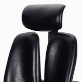 Sedia da sedia in pelle moderna sedia a testa alta con ruote