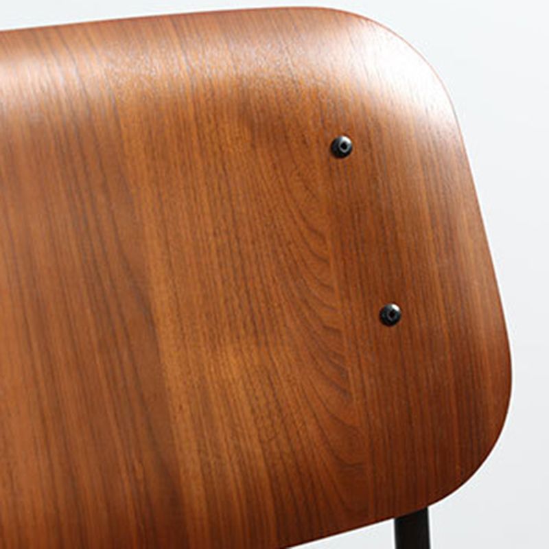 Nordic Wooden Dining Chair with Metal Base 31"H Open Back Dining Side Chair for Restaurant Clearhalo ' kitchen&dining_furn' 'Dining Chairs' 'Dining Tables & Seating' 'dining_chair' 'furn' 'furn_dining_chair' 'Furniture' 'furniture_dining_chair' 'Kitchen & Dining Furniture' 'kitchen' 1200x1200_d53b88e8-fb79-406a-8da8-7f414599295b