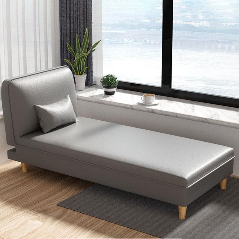 Modern Reclining Armless Chaise Fabric/Faux Leather Accent Chair Clearhalo 'Chairs & Seating' 'Chaise Lounge' 'chaise_lounge' 'furn' 'furn_chaise_lounge' 'Furniture' 'Living Room Furniture' 1200x1200_d53b9fbb-ed51-4859-954c-7a02ac08af54