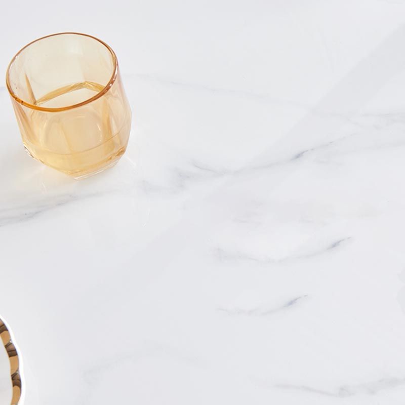 Modern White Stone Top Dinner Table Rectangle Natural Finish Legs Dinette Table Clearhalo 'Dining Tables & Seating' 'Dining Tables' 'dining_table' 'furn' 'furn_dining_table' 'Furniture' 'Kitchen & Dining Furniture' 1200x1200_d53bf358-df1d-4e43-8779-dbb7bd0e5d69