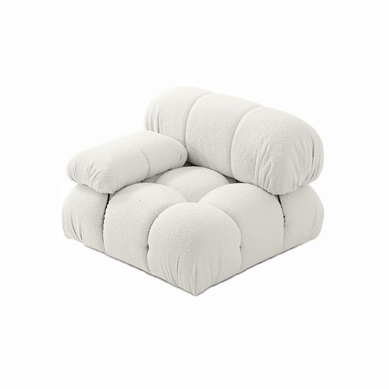 Canapé de dos biscuit contemporain 26,38 "haut de gamme de laine haut pour le salon, blanc