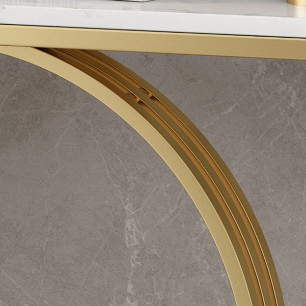 31.5-inch Tall Marble Console Table Rectangle End Table with Shelf Clearhalo 'Console Tables' 'console_tables' 'Entry & Mudroom Furniture' 'furn' 'furn_console_tables' 'Furniture' 1200x1200_d53f3bab-8b34-4228-9eda-69e03e3b5398
