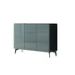 Contemporary Accent Cabinet Square Side Cabinet With Glass Top Clearhalo 'Cabinets & Chests' 'cabinets_chests' 'furn' 'furn_cabinets_chests' 'Furniture' 'Living Room Furniture' 1200x1200_d54093b9-a2cc-4d6f-8d72-436c3eadb626