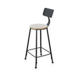 Industrial Style Bar Stools Backrest Barstool with Black Metal Legs Clearhalo 'Bar Furniture' 'Bar Stools' 'bar_stools' 'furn' 'furn_bar_stools' 'Furniture' 'Kitchen & Dining Furniture' 1200x1200_d5411832-9c06-4d76-9369-421323efd196