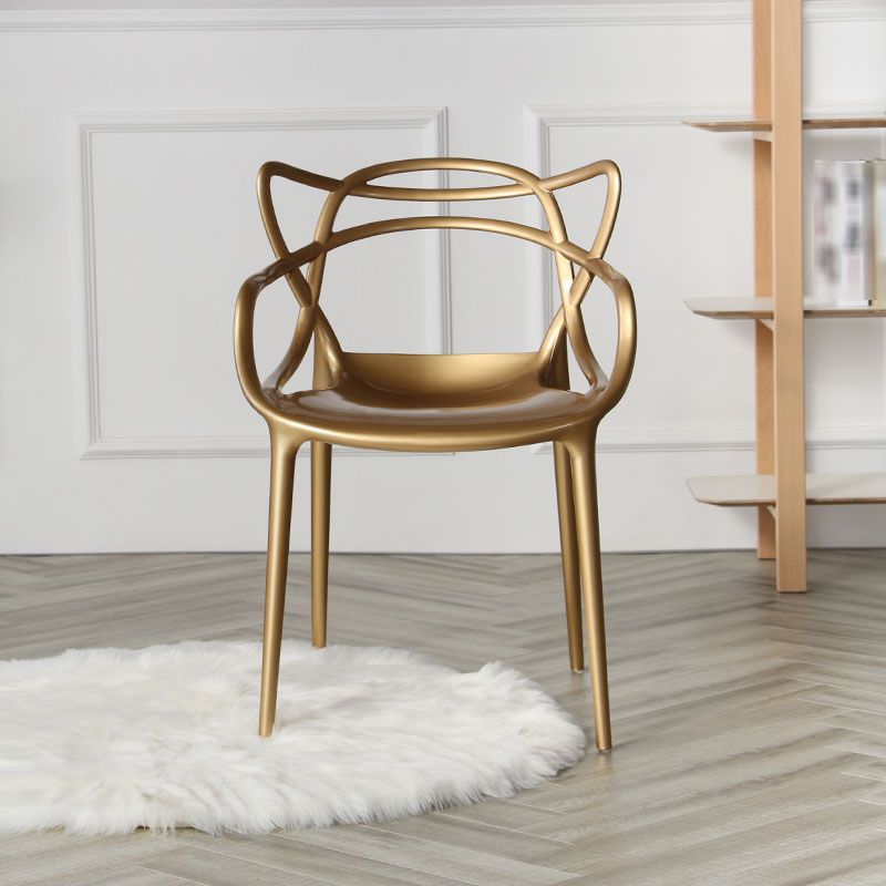 Scandinavian Style Open Back Side Chair for Home Plastic Side Chair Clearhalo 'Dining Chairs' 'Dining Tables & Seating' 'dining_chair' 'furn' 'furn_dining_chair' 'Furniture' 'Kitchen & Dining Furniture' 1200x1200_d54296cf-689d-452c-b925-b91ef78fe095