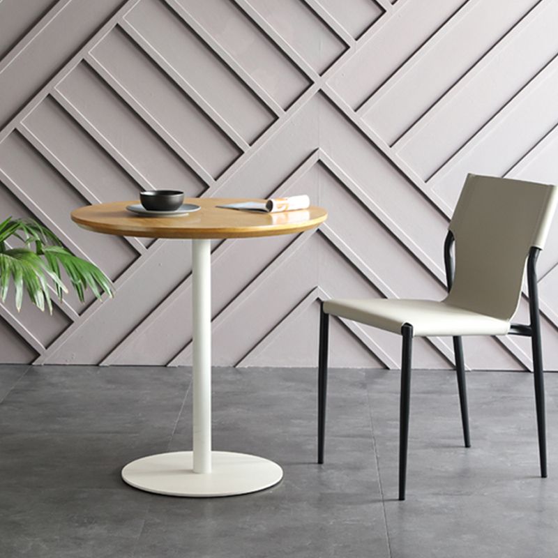 Wooden Top Dining Table Modern Round Dining Table with Metal Base Clearhalo 'Dining Tables & Seating' 'Dining Tables' 'dining_table' 'furn' 'furn_dining_table' 'Furniture' 'furniture_dining_table' 'Kitchen & Dining Furniture' 'kitchen' 'kitchen_dining_table' 1200x1200_d542d5ee-e25e-4288-b9c7-6f4df7d200d6