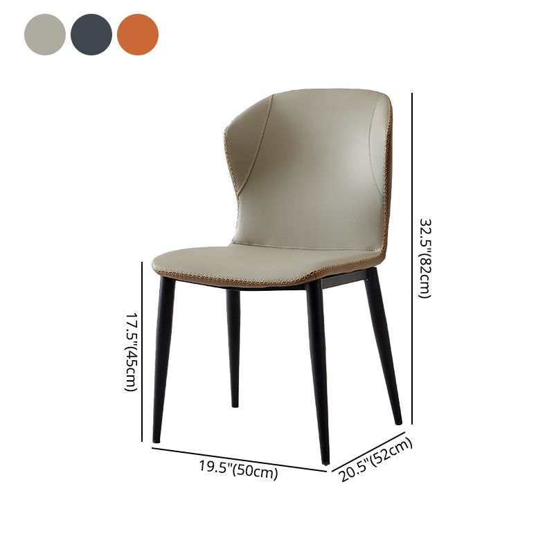 Industrial Home Side Chair Wingback Metal Upholstered Dining Room Chair Clearhalo ' kitchen&dining_furn' 'Dining Chairs' 'Dining Tables & Seating' 'dining_chair' 'furn' 'furn_dining_chair' 'Furniture' 'furniture_dining_chair' 'Kitchen & Dining Furniture' 'kitchen' 1200x1200_d5432ef9-82f0-474b-8831-161c7e6e5ab7