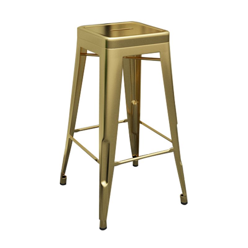 Industrial Iron 30" Barstool Indoor Stackable Tall Stool with Square Seat Clearhalo 'Bar Furniture' 'Bar Stools' 'bar_stools' 'furniture_bar_stools' 'Kitchen & Dining Furniture' 'kitchen&dining_furn' 'kitchen' 'kitchen_furn' Furniture' 1200x1200_d5452778-ce05-4681-a94b-32a414f11e0b