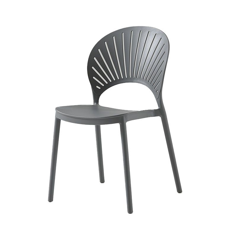 Scandinavian Open Back Side Chair Plastic Side Chair for Home