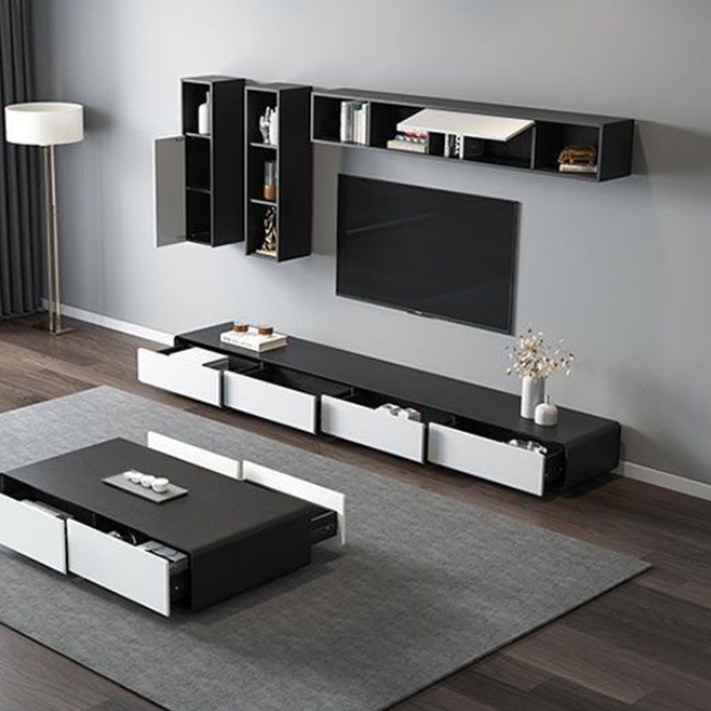 Contemporary 15.75-inch D TV Console Wooden TV Stand for TVs with Drawers Clearhalo 'furn' 'furn_tv_stands_entertainment_centers' 'Furniture' 'Living Room Furniture' 'TV Stands & Entertainment Centers' 'TV Stands & Media Storage Furniture' 'tv_stands_entertainment_centers' 1200x1200_d5475c31-63b0-4f90-9c5d-0a47d298a553