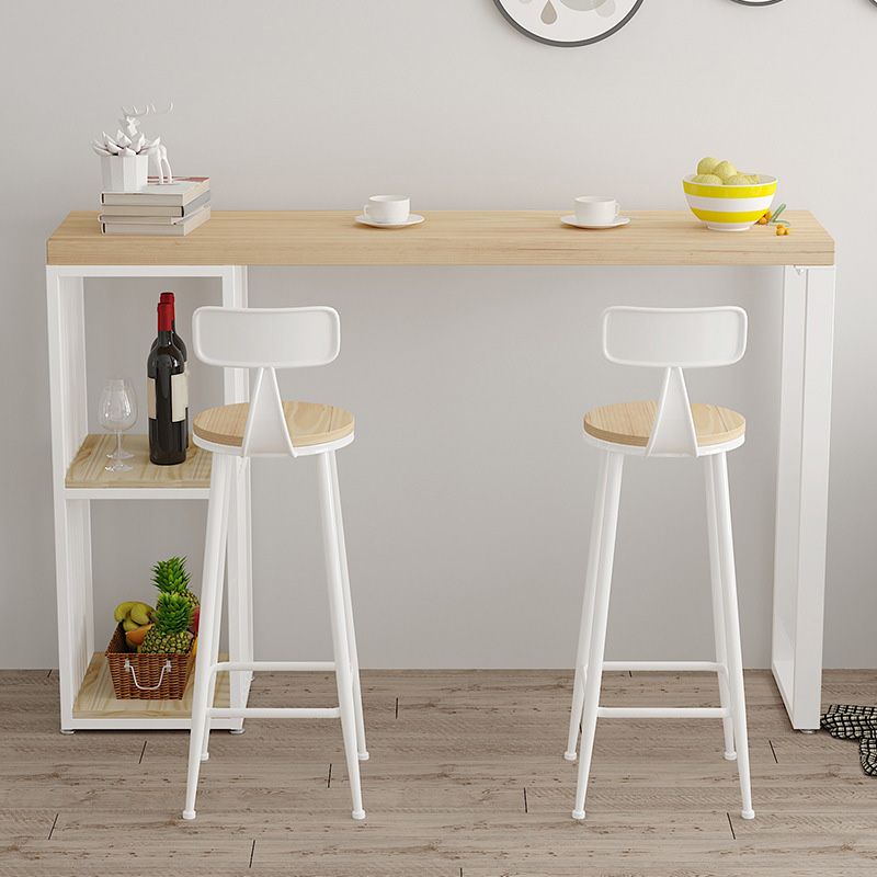 Glam Pub Height Dining Table Wooden Top Pub Table for Patio Use Clearhalo 'Bar Furniture' 'Bar Tables' 'bar_tables' 'furn' 'furn_bar_tables' 'Furniture' 'Kitchen & Dining Furniture' 1200x1200_d5476cbb-cb19-415c-a580-82822f4817ab
